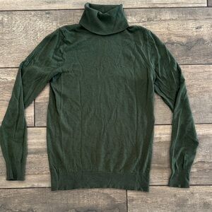 Massimo Dutti Forest Green Turtleneck Sweater